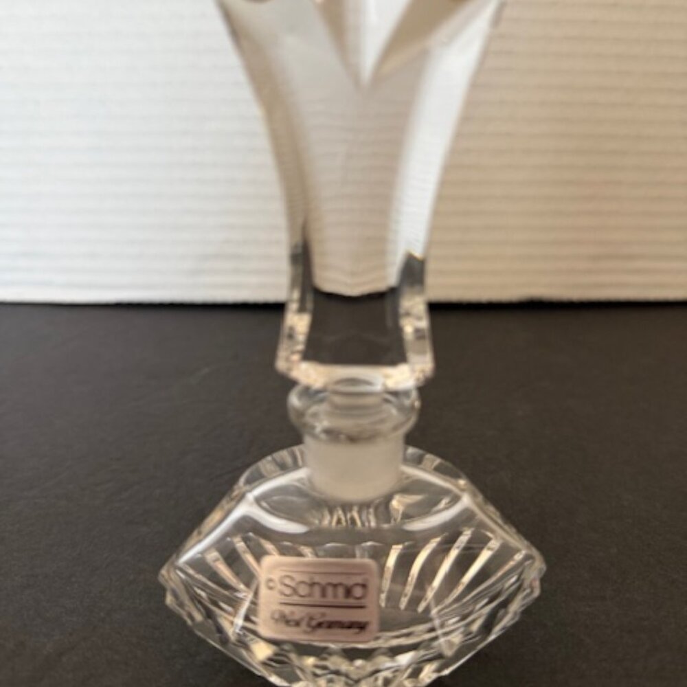 VINTAGE SCHMID WEST GERMANY CRYSTAL PERFUME BOTTLE